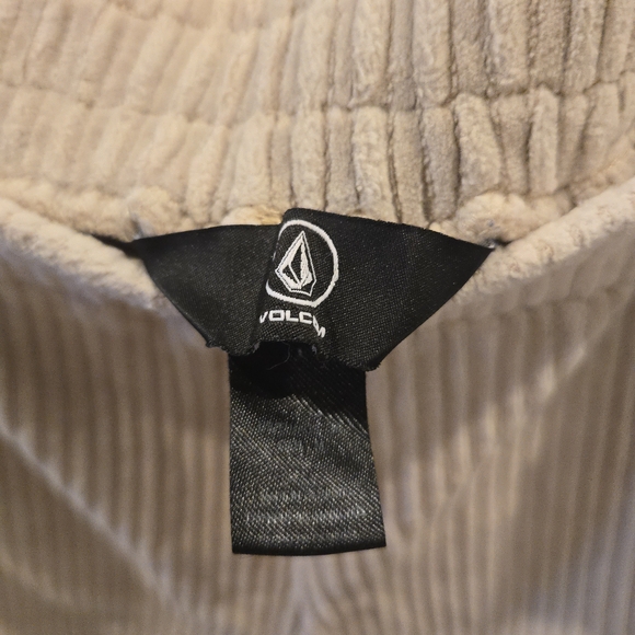 Volcom Beige Corduroy Elastic-Waist Athletic Shorts - Picture 2 of 3